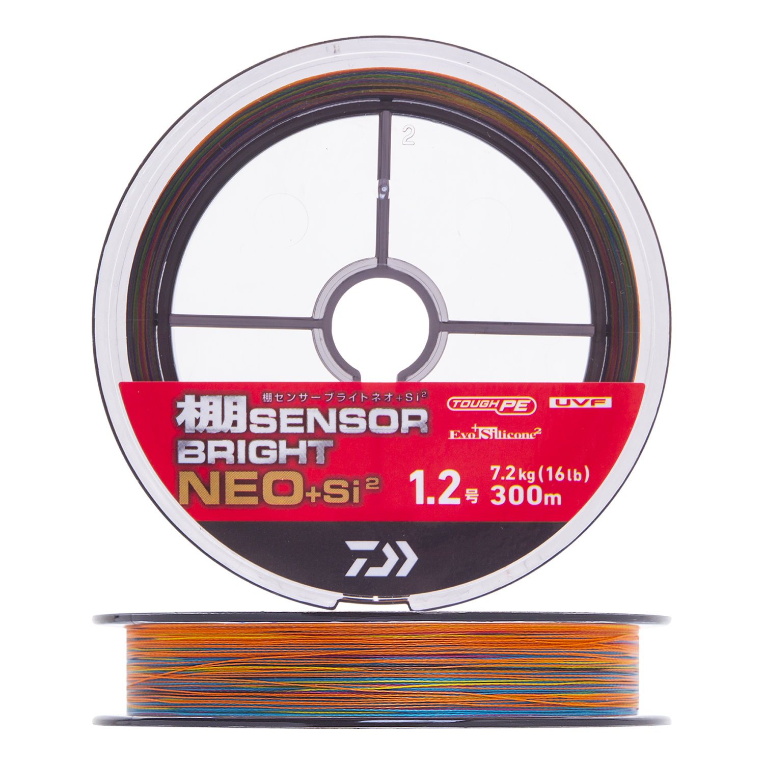 Шнур плетеный Daiwa UVF Tana Sensor Bright Neo +Si2 #1,2 0,185мм 300м (5color)