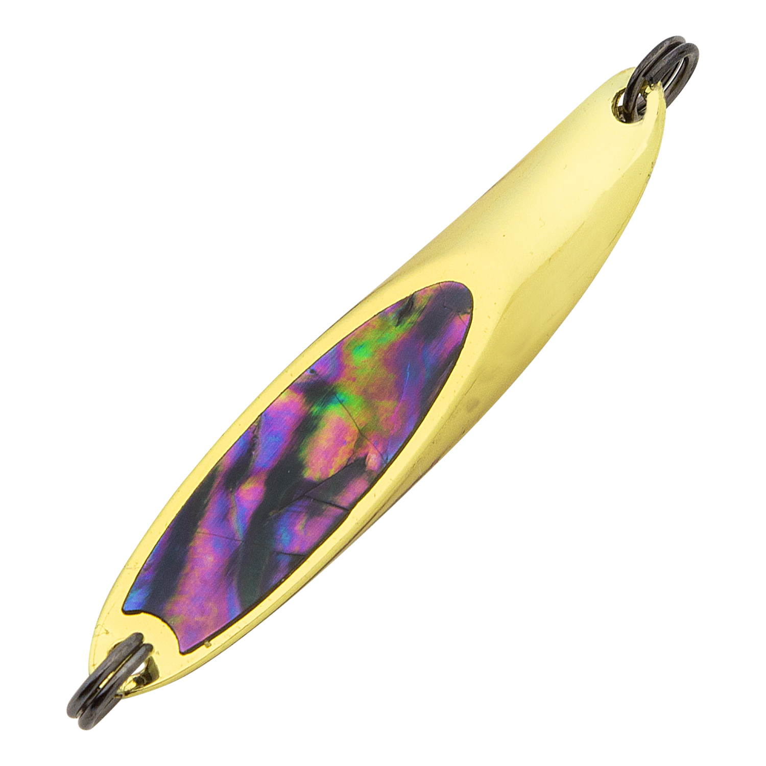 Блесна колеблющаяся Boggy Urizun Spoon Abalone 10гр #Black/Gold