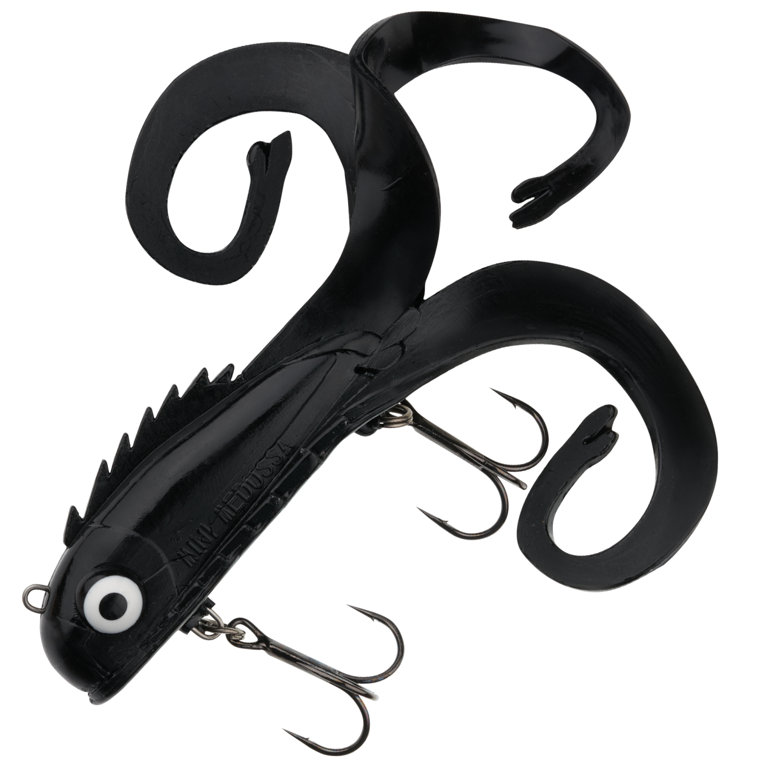 Приманка силиконовая Chaos Tackle Medussa Mini #Black - 2 рис.