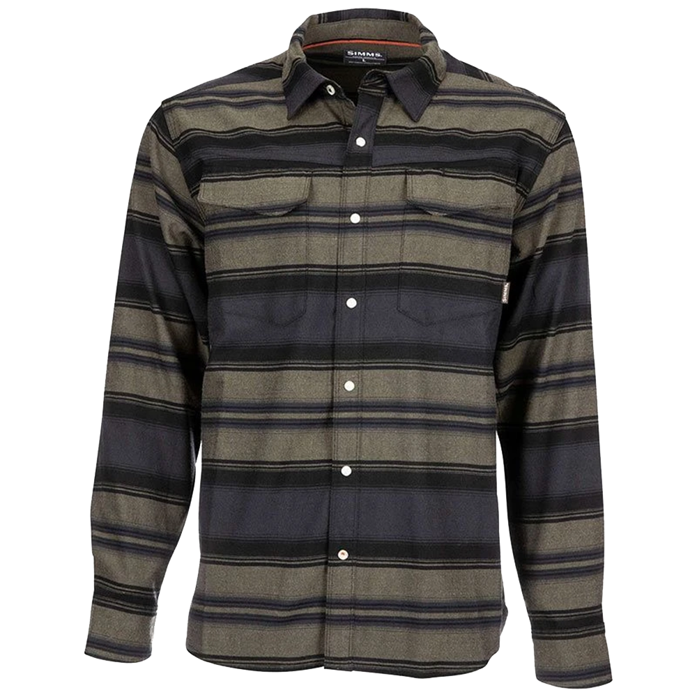 Рубашка Simms Gallatin Flannel LS Shirt M Carbon Stripe рубашка simms prewett stretch woven ls shirt m carbon