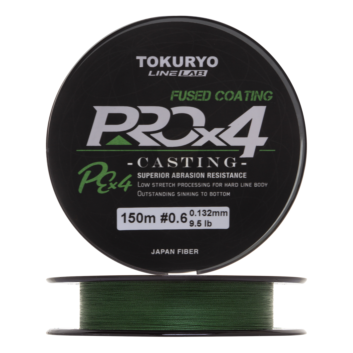 шнур плетеный tokuryo pro pe x4 0 8 0 153мм 150м dark green Шнур плетеный Tokuryo Pro PE X4 #0,6 0,132мм 150м (dark green)