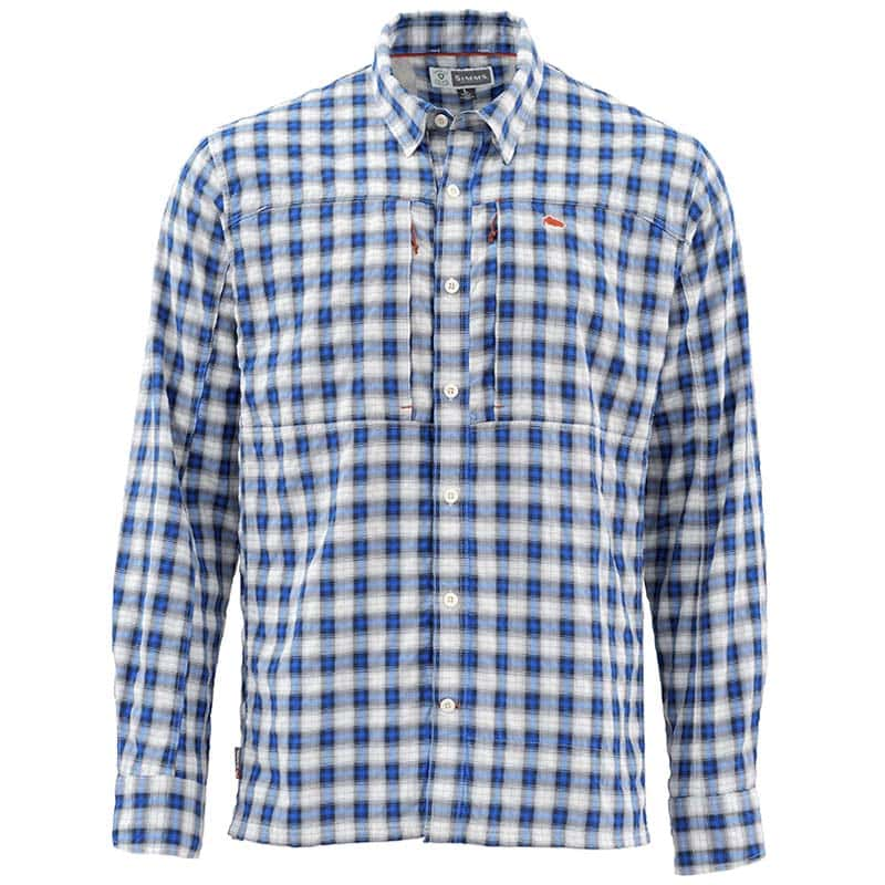 Рубашка Simms Bugstopper LS Shirt XL Admiral Blue рубашка simms bugstopper ls shirt 2xl plaid faded denim plaid