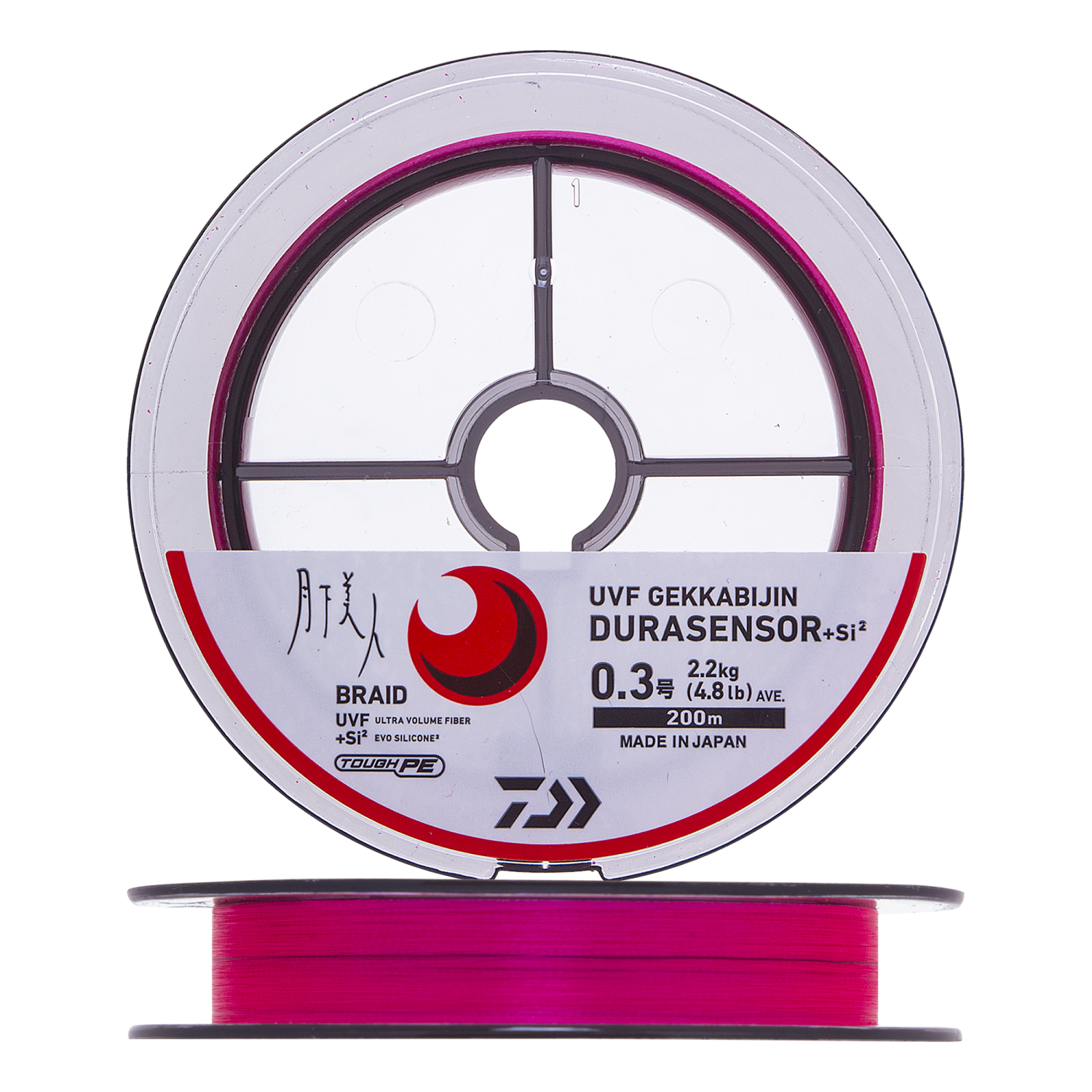 Шнур плетеный Daiwa UVF Gekkabijin DuraSensor +Si2 #0,3 0,09мм 200м (sakura pink)