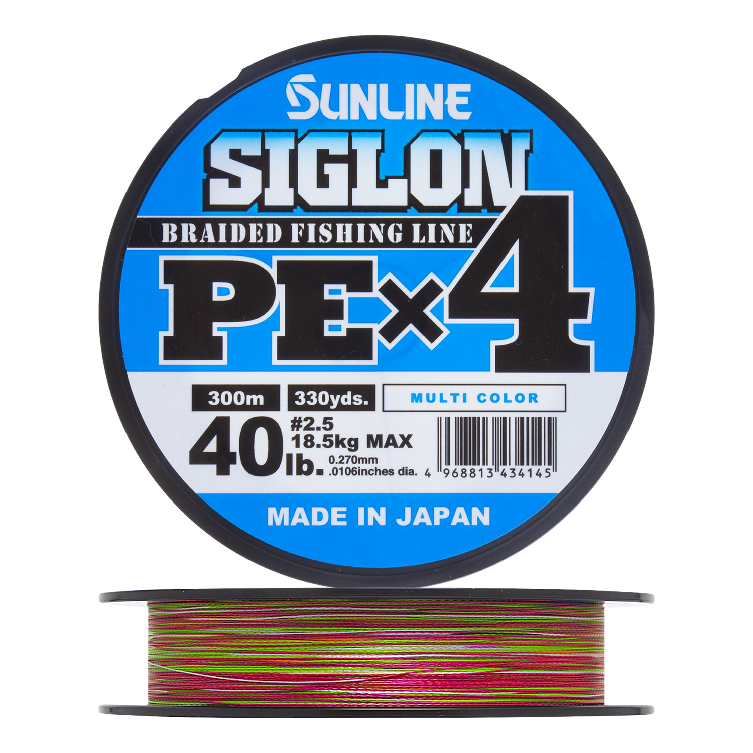 Шнур плетеный Sunline Siglon PE X4 #2,5 0,270мм 300м (multicolor)