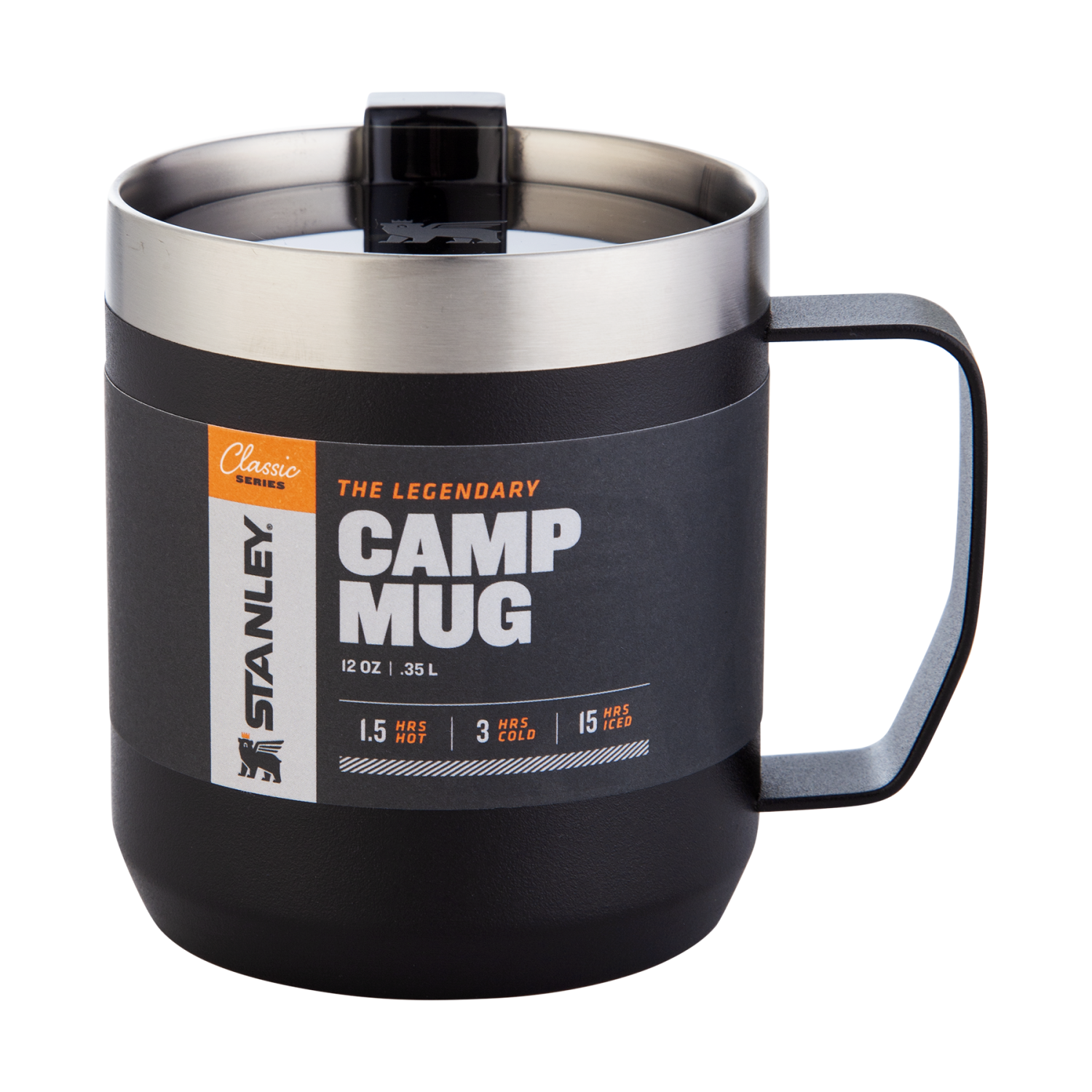 Термокружка Stanley Classic с ручкой 0,35л черный