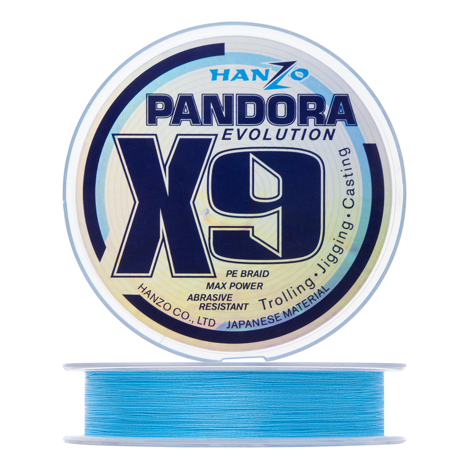 Шнур плетеный Hanzo Pandora Evolution X9 #1,5 0,21мм 200м (blue)