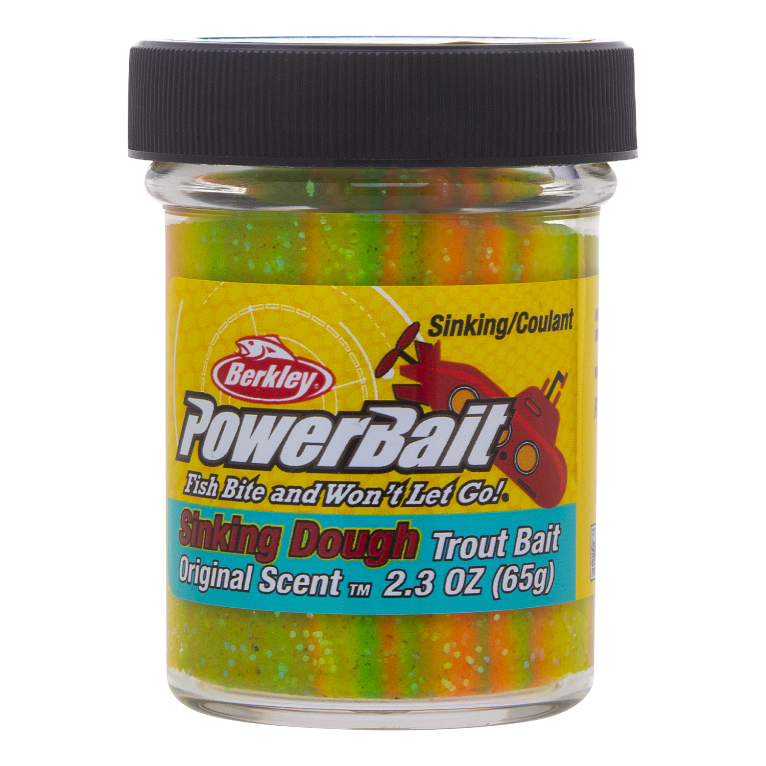 Паста форелевая Berkley PowerBait Sinking Glitter Trout Bait 50гр #Rainbow