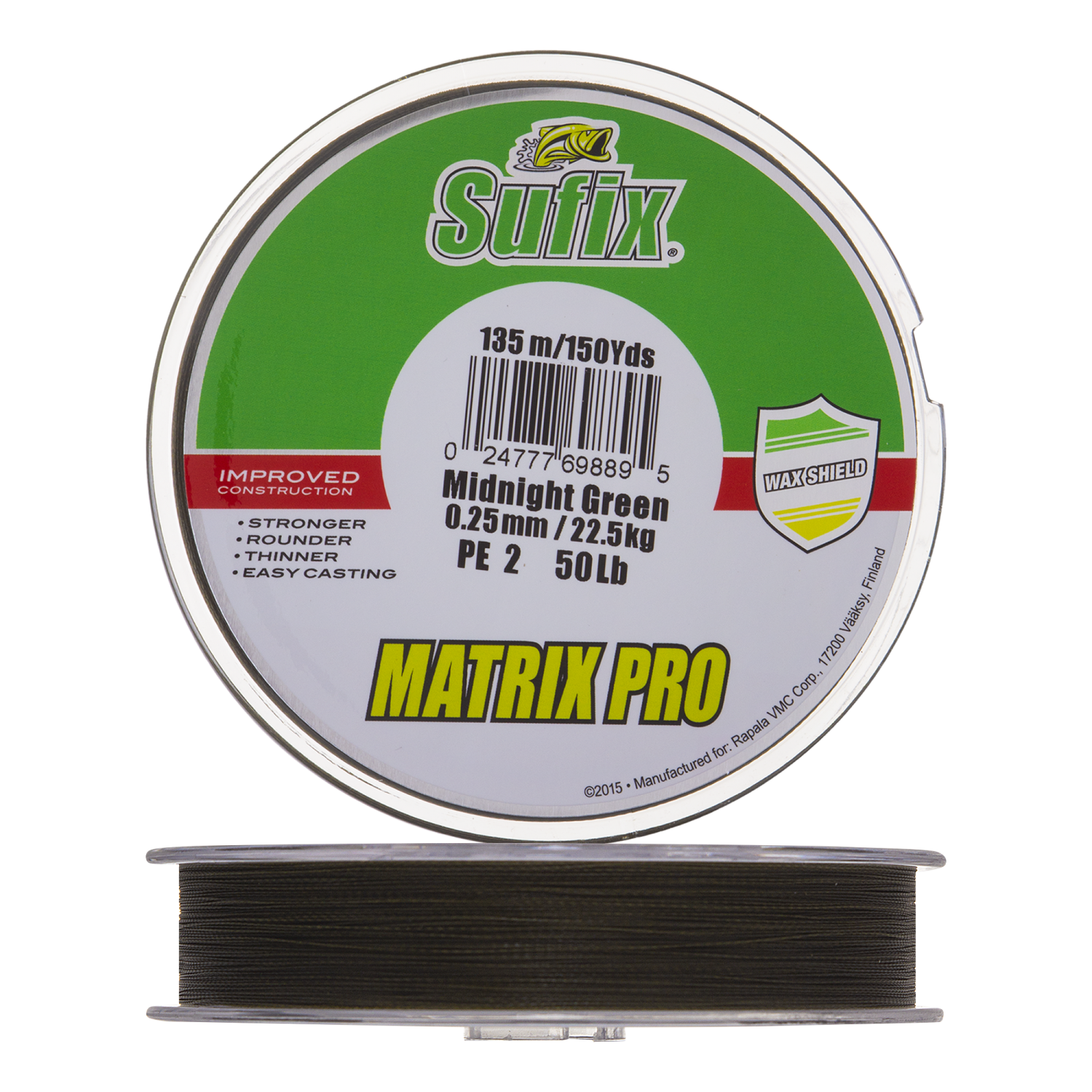 Шнур плетеный Sufix Matrix Pro New 0,25мм 135м (midnight green)