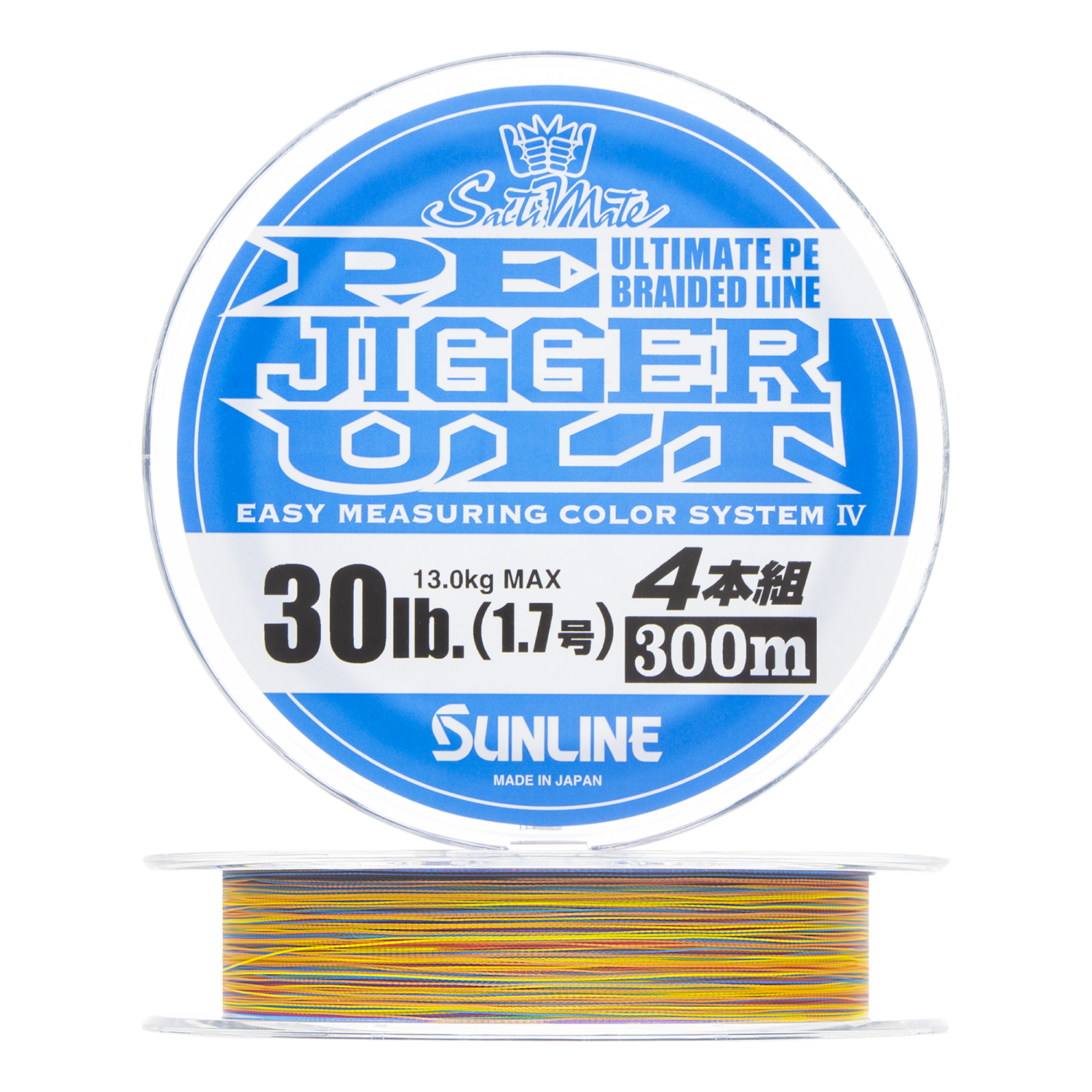Шнур плетеный Sunline PE Jigger Ult 4 braid #1,7 0,218мм 300м (multicolor)