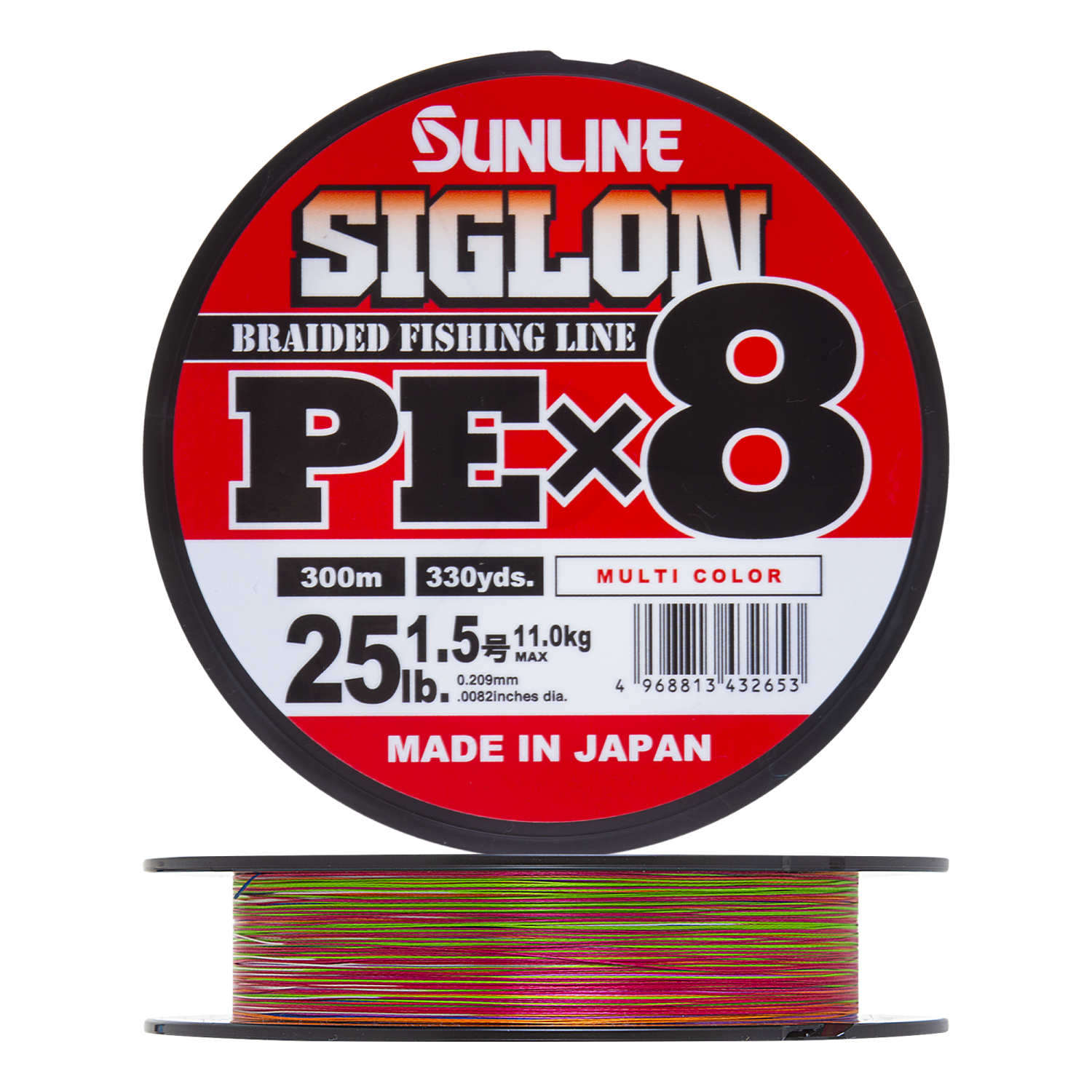 Шнур плетеный Sunline Siglon PE X8 #1,5 0,209мм 300м (multicolor)