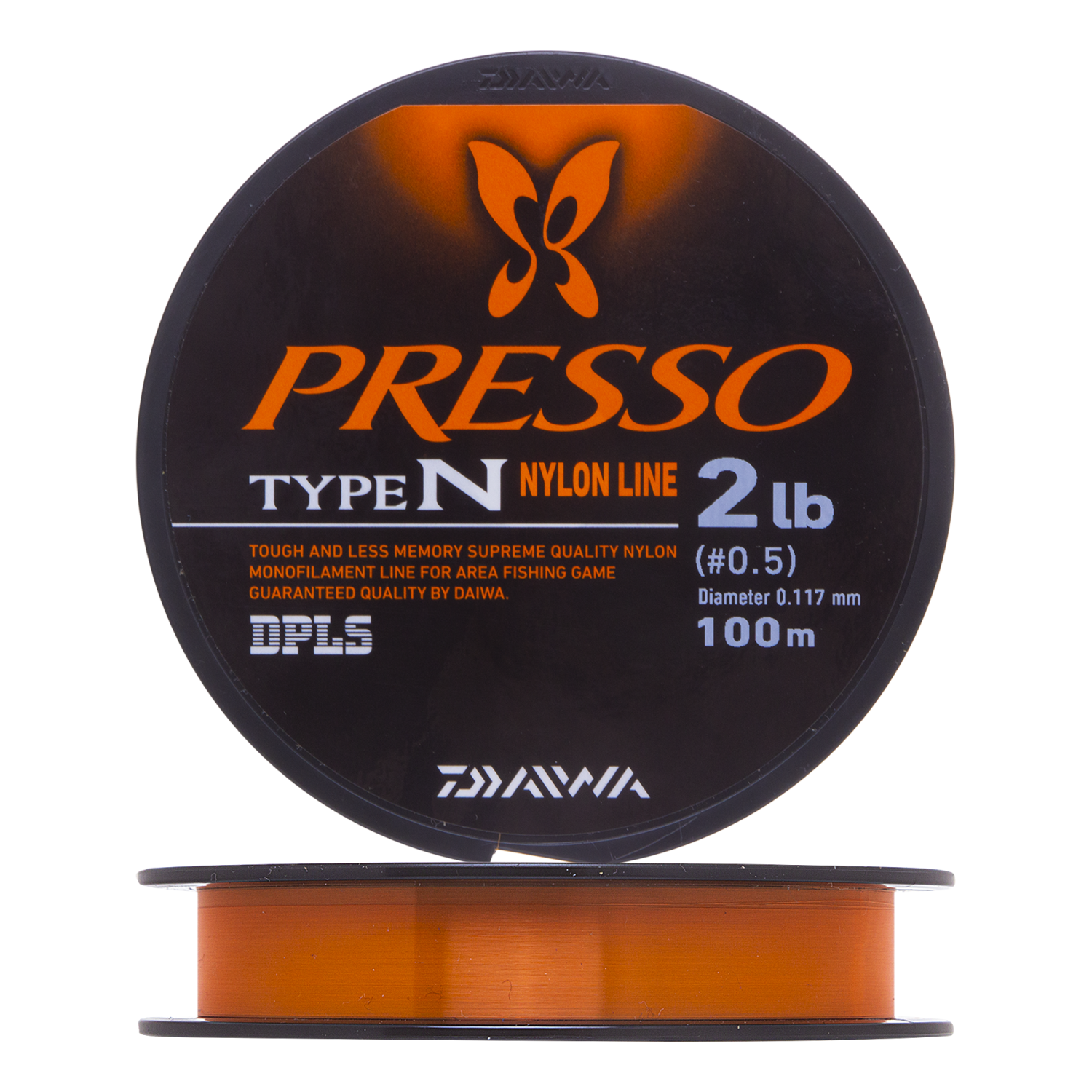 Леска монофильная Daiwa Presso Type-N #0,5 0,117мм 2Lb 100м (orange)