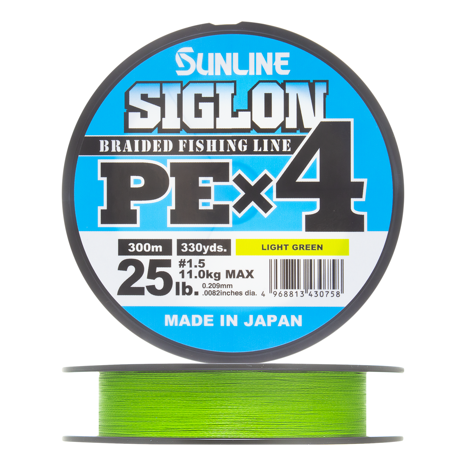 Шнур плетеный Sunline Siglon PE X4 #1,5 0,209мм 300м (light green)