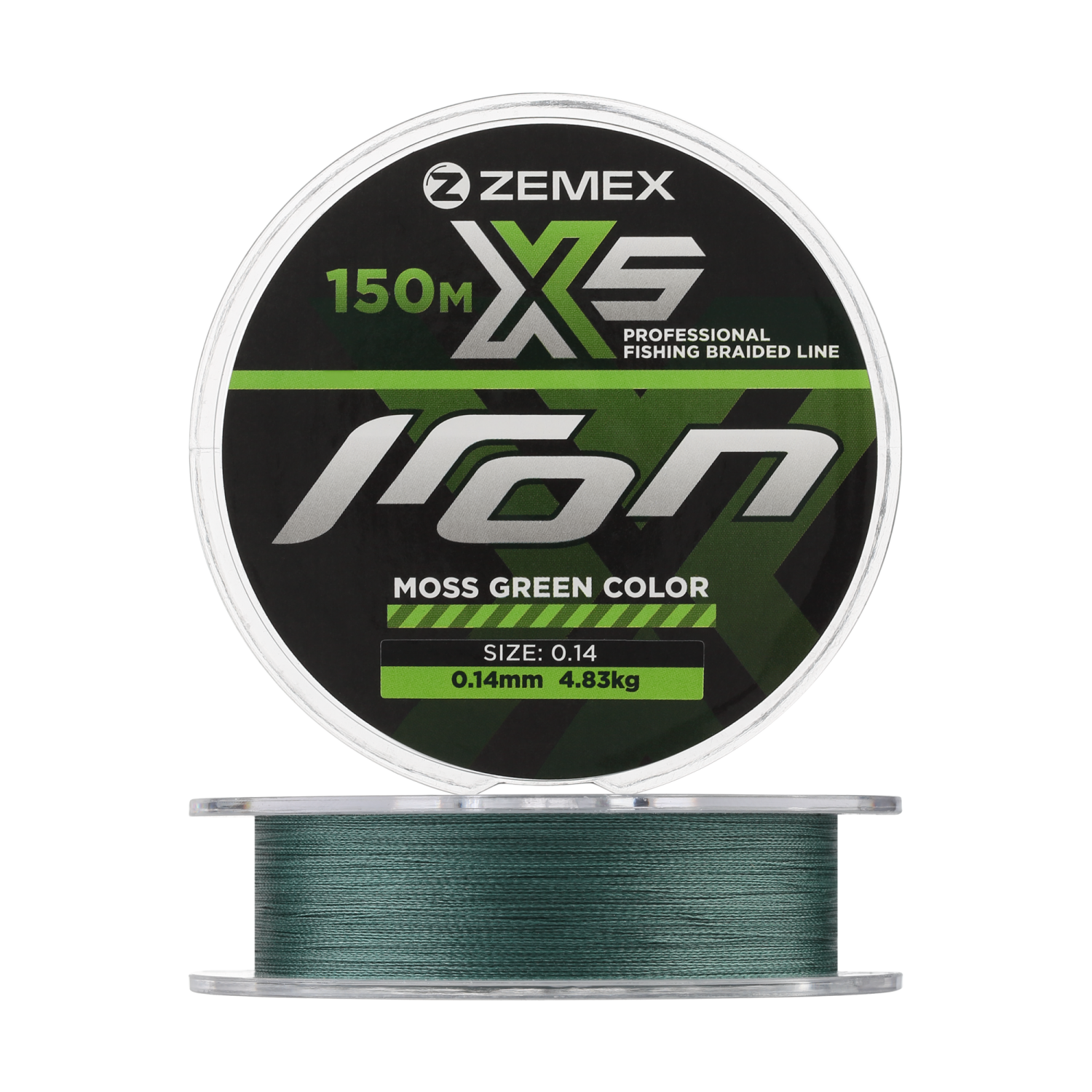 Шнур плетеный Zemex Iron X5 0,14мм 150м (moss green)