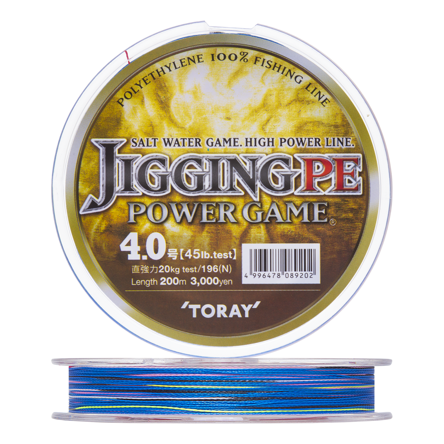 Шнур плетеный Toray Jigging PE Power Game X4 #4,0 200м (multicolor)