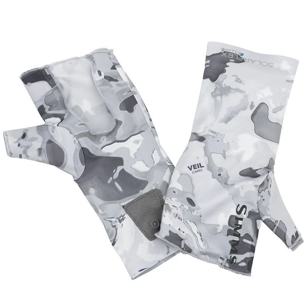 Перчатки Simms SolarFlex No-Finger SunGlove L-XL Cloud Camo Grey