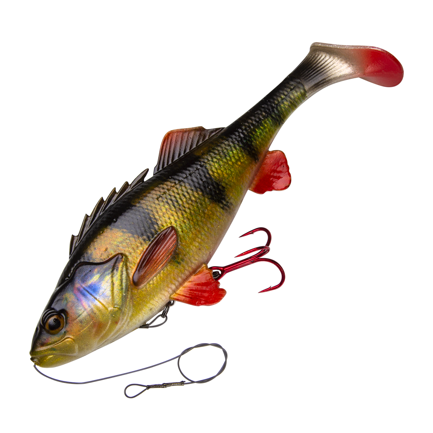 Приманка силиконовая Savage Gear 4D Line Thru Perch Shad 20см SS #Perch - 2 рис.