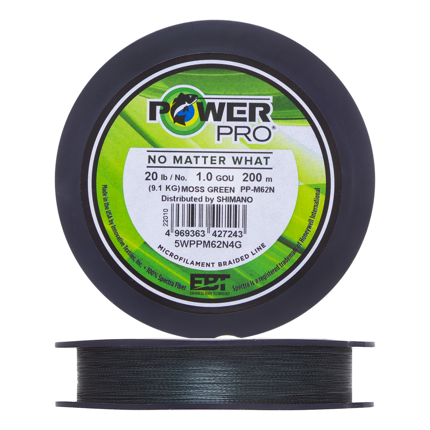 Шнур плетеный Shimano Power Pro Z #1,0 0,165мм 200м (moss green)