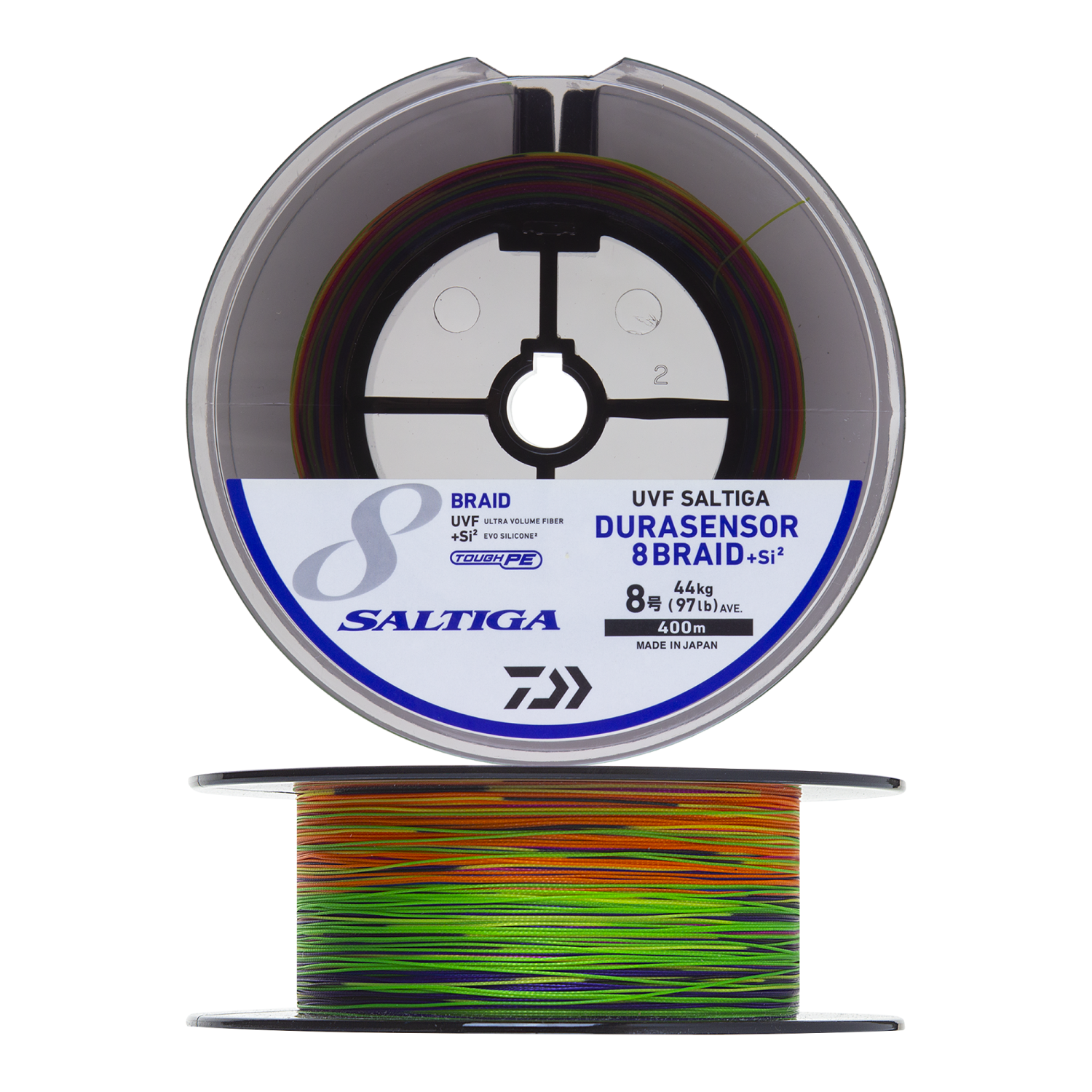 Шнур плетеный Daiwa UVF PE Saltiga DuraSensor X8 +Si2 #8,0 0,470мм 400м (multicolor)