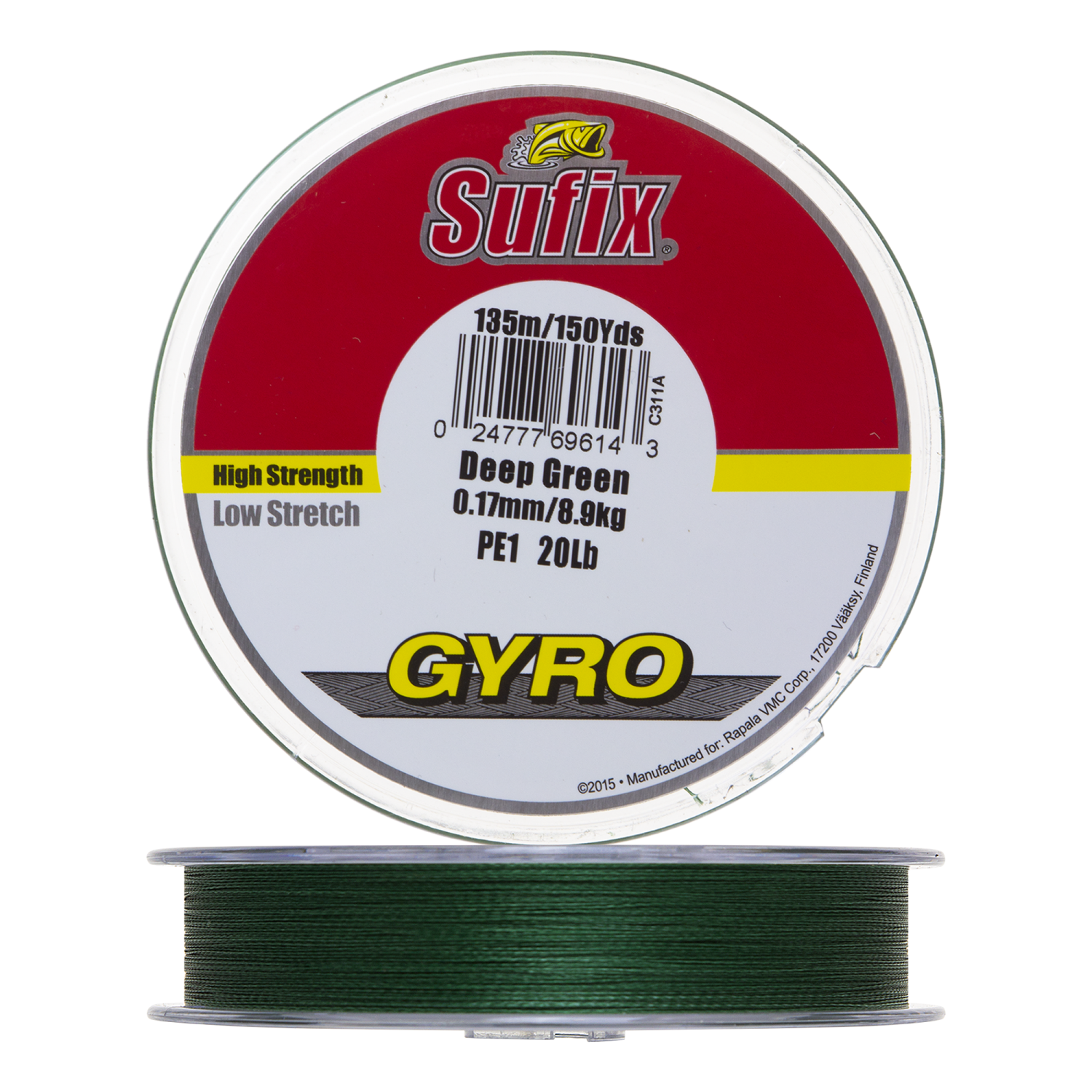 Шнур плетеный Sufix Gyro Braid 0,17мм 135м (green)