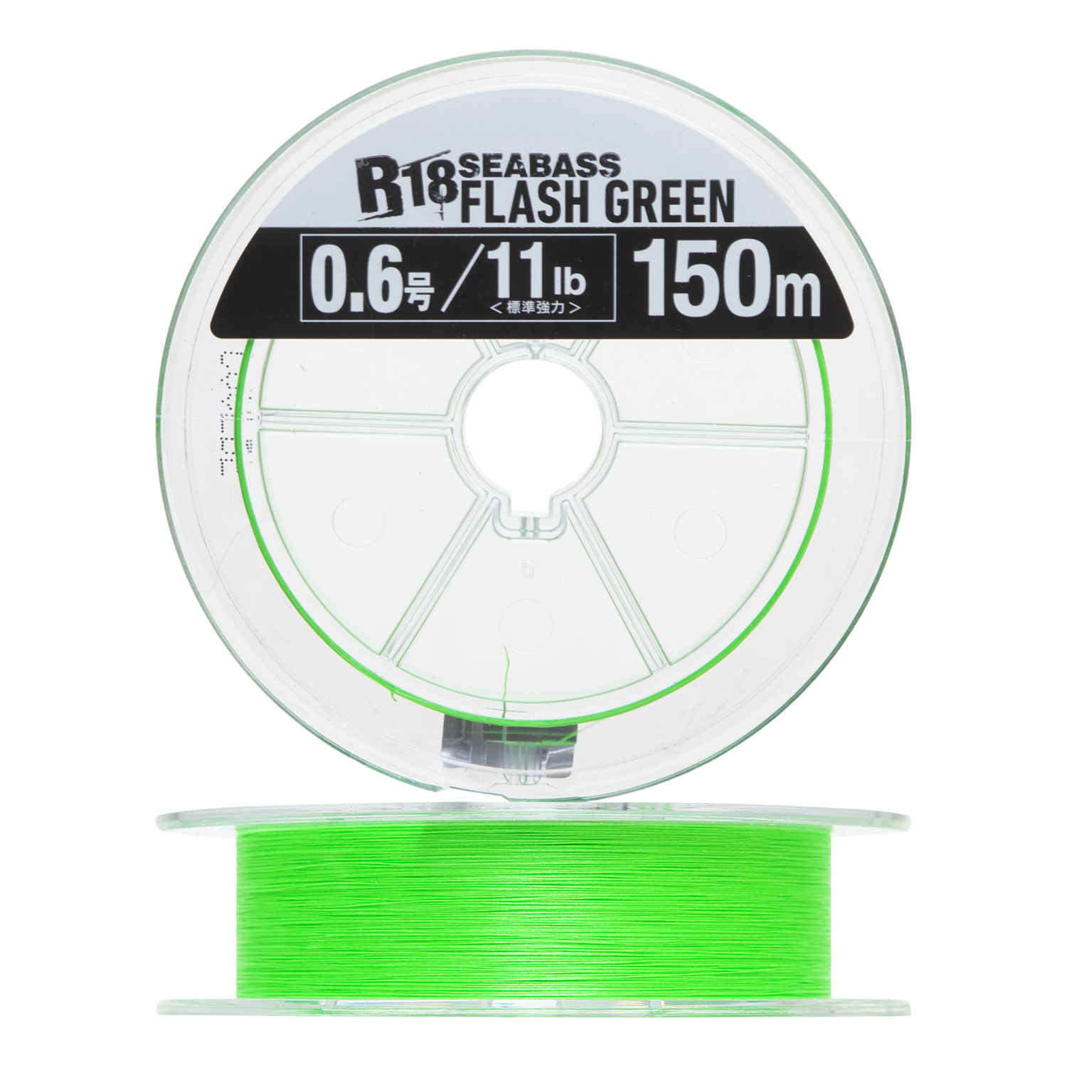 Шнур плетеный Seaguar R-18 Seabass PE X8 #0,6 0,128мм 150м (flash green)