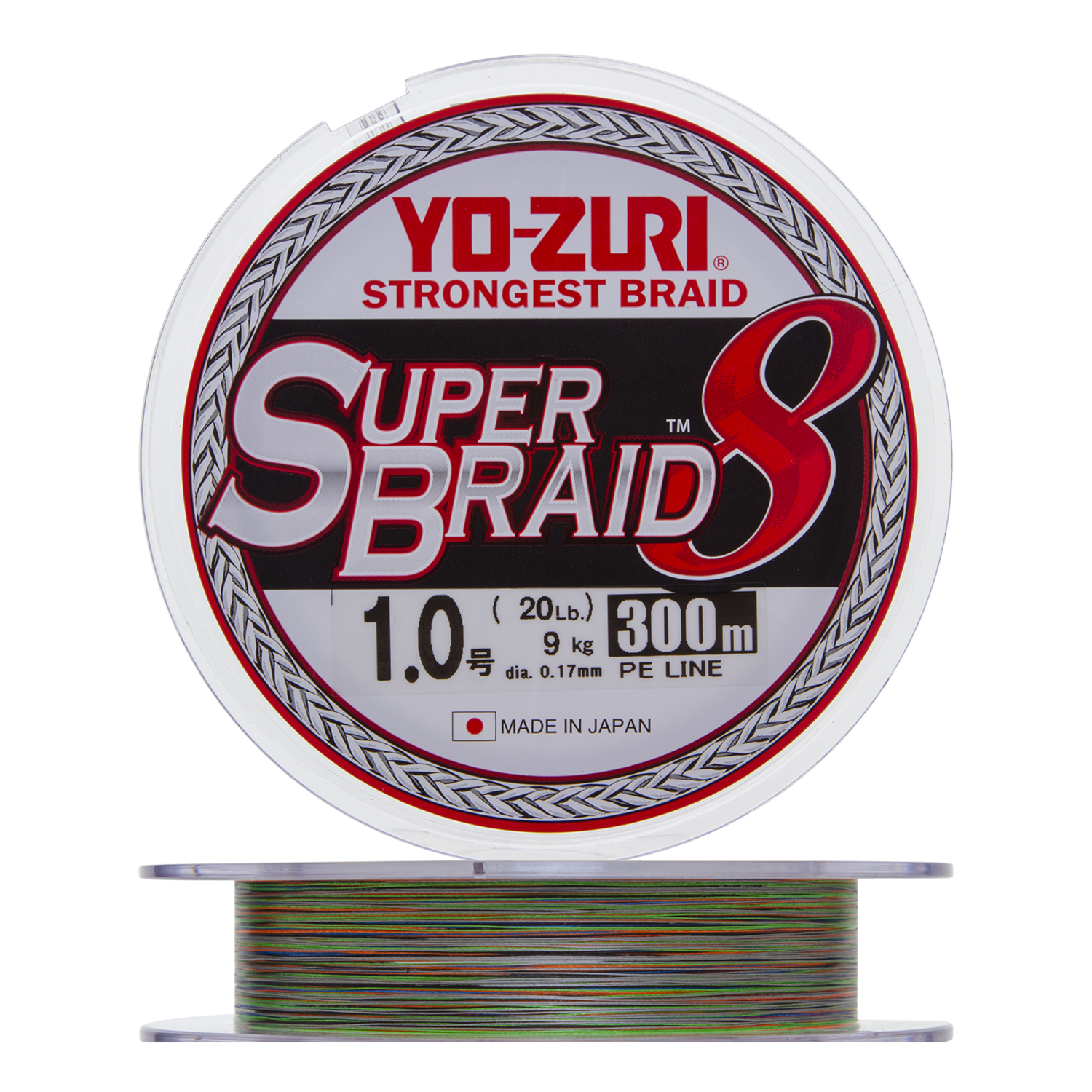 Шнур плетеный Yo-Zuri PE Superbraid 8 #1 0,17мм 300м (5color)