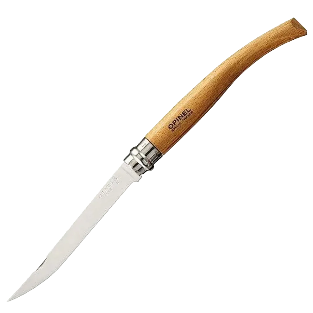 нож филейный opinel 10 нержавеющая сталь рукоять бубинга Нож филейный Opinel №10 Effile Slim бук