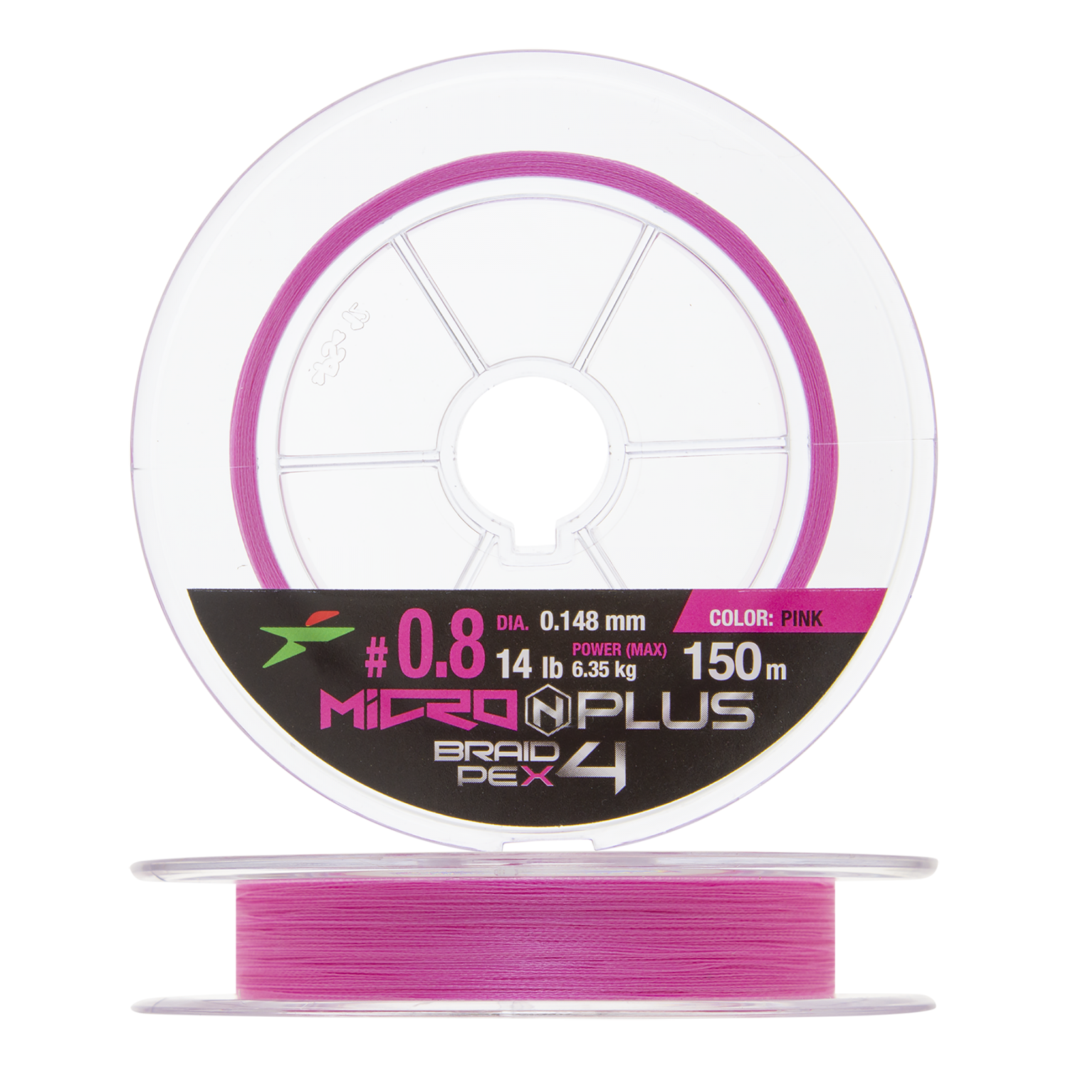Шнур плетеный Intech Micron Plus PE X4 #0,8 0,148мм 150м (pink)
