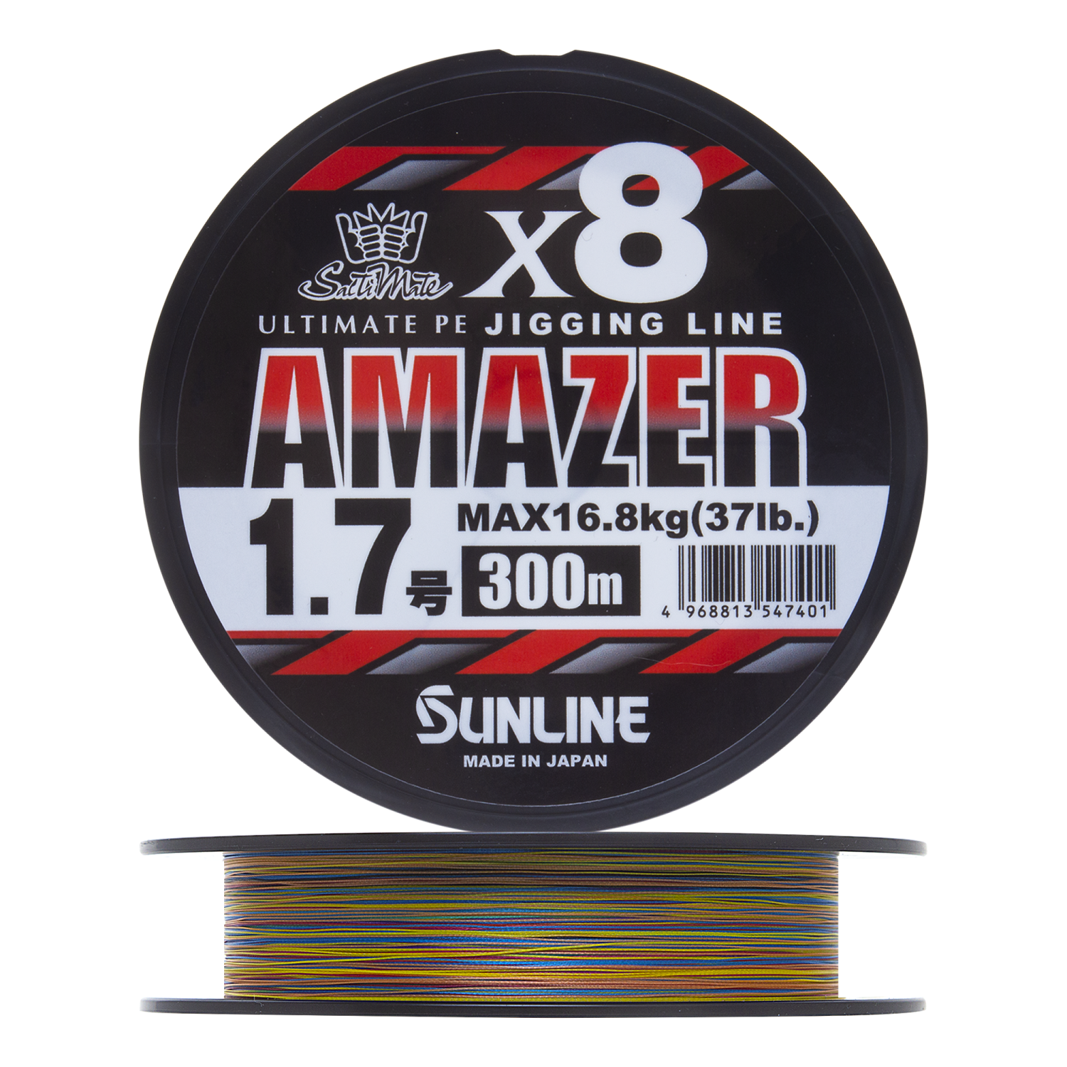 Шнур плетеный Sunline Amazer X8 #1,7 0,220мм 300м (multicolor)