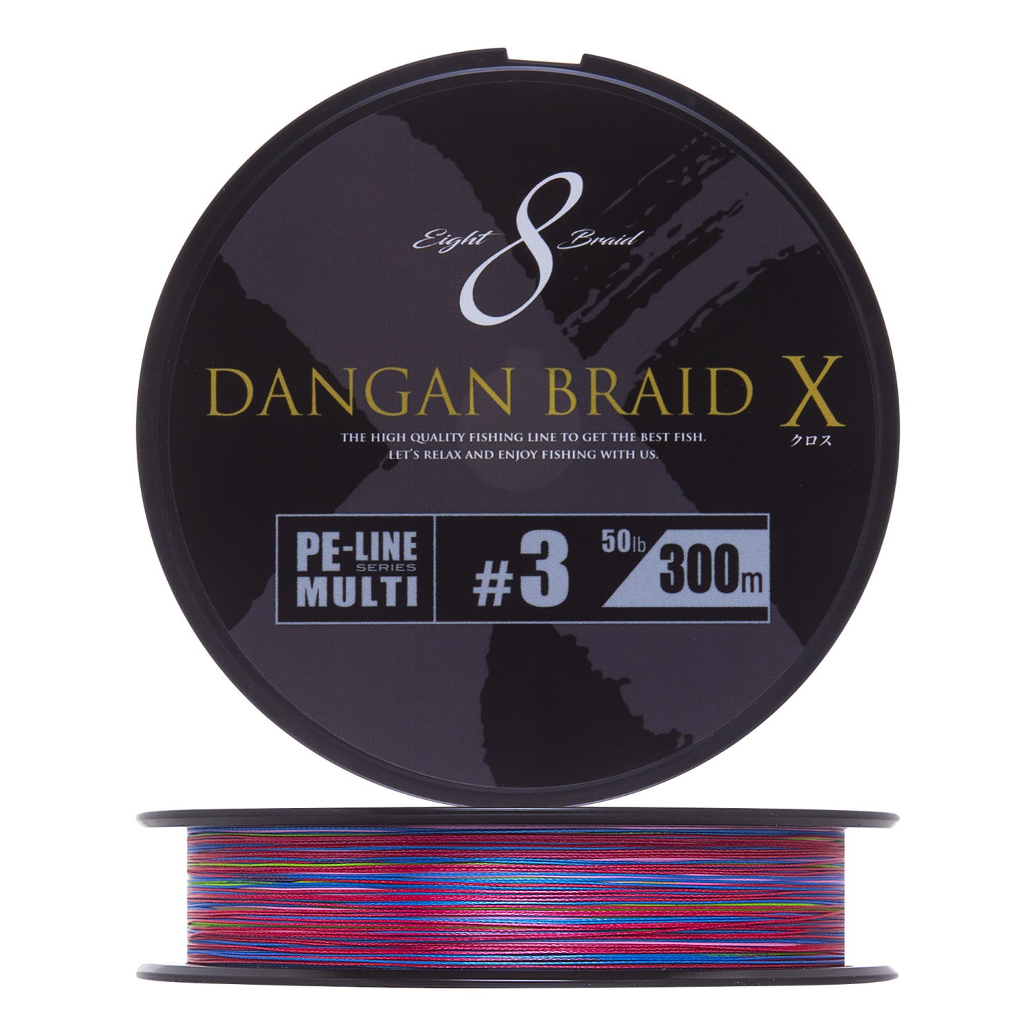 Шнур плетеный Major Craft Dangan Braid X Line PE X8 #3,0 300м (multicolor)