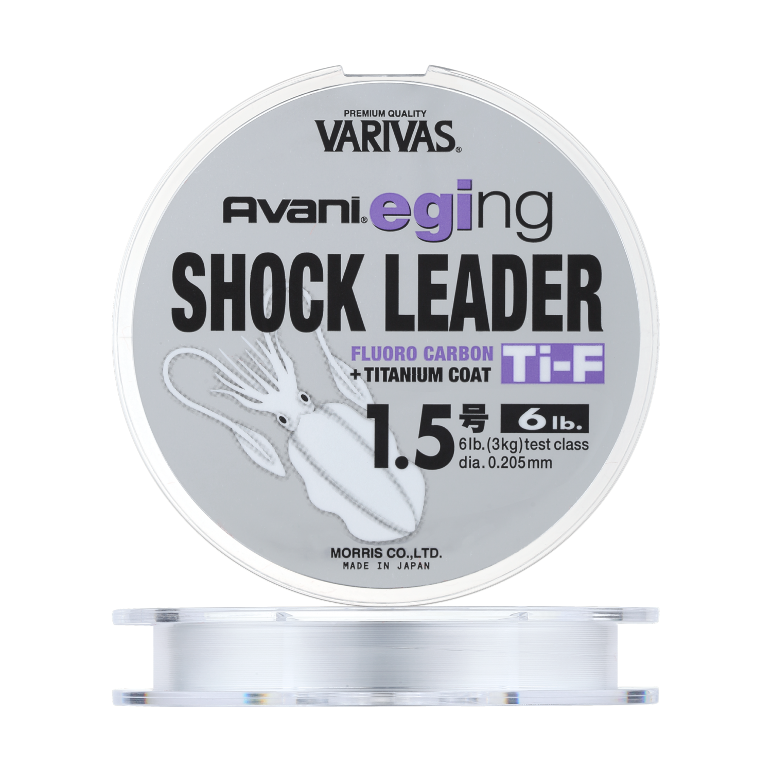 леска флюорокарбоновая varivas trout shock leader fluoro carbon 30m 0 6 Флюорокарбон Varivas Avani Eging Shock Leader Ti Fluoro Carbon #1,5 0,205мм 30м (clear)