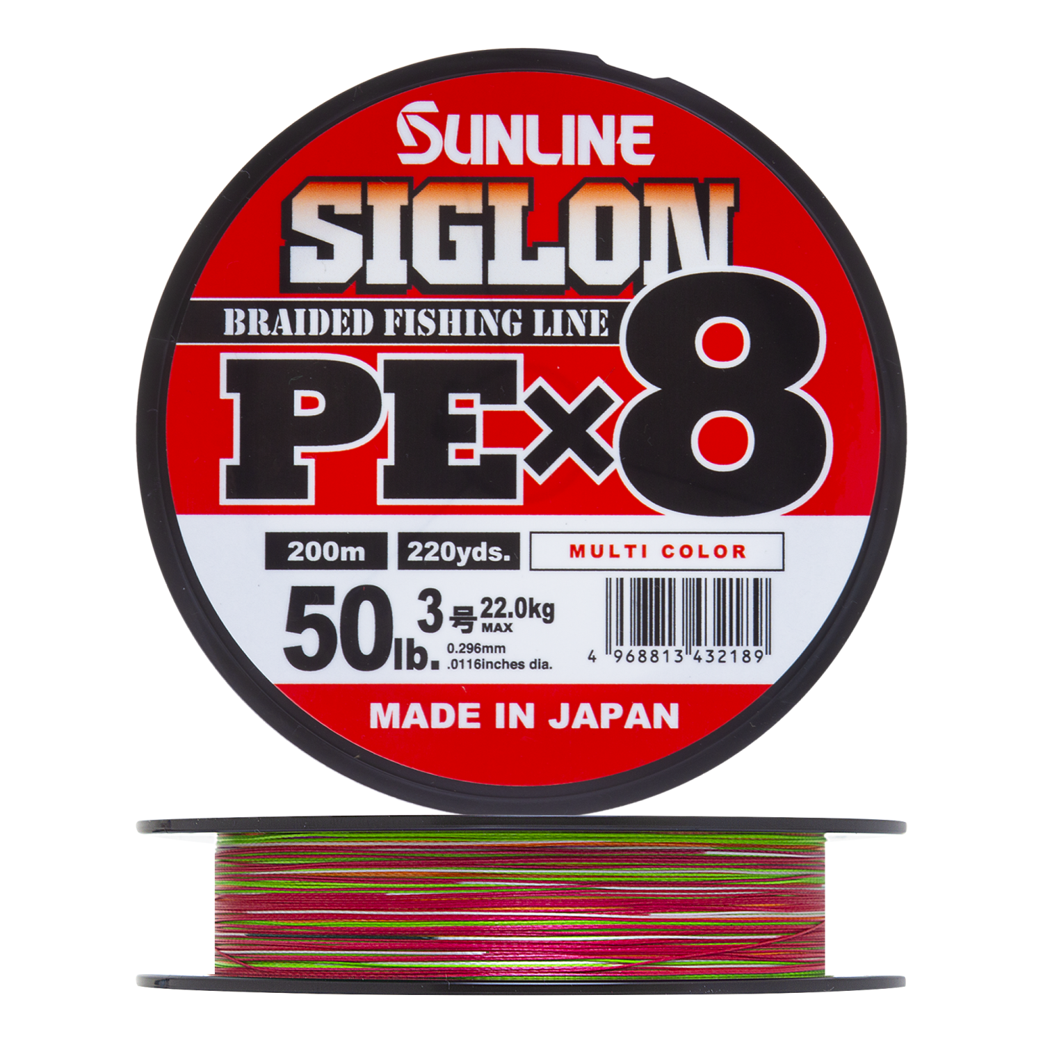 Шнур плетеный Sunline Siglon PE X8 #3,0 0,296мм 200м (multicolor)