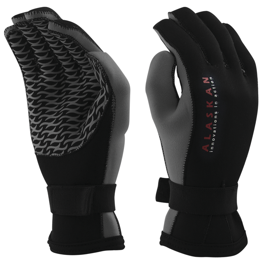 Перчатки неопреновые Alaskan L серый/черный перчатки alaskan размер 22 23 серый черный
