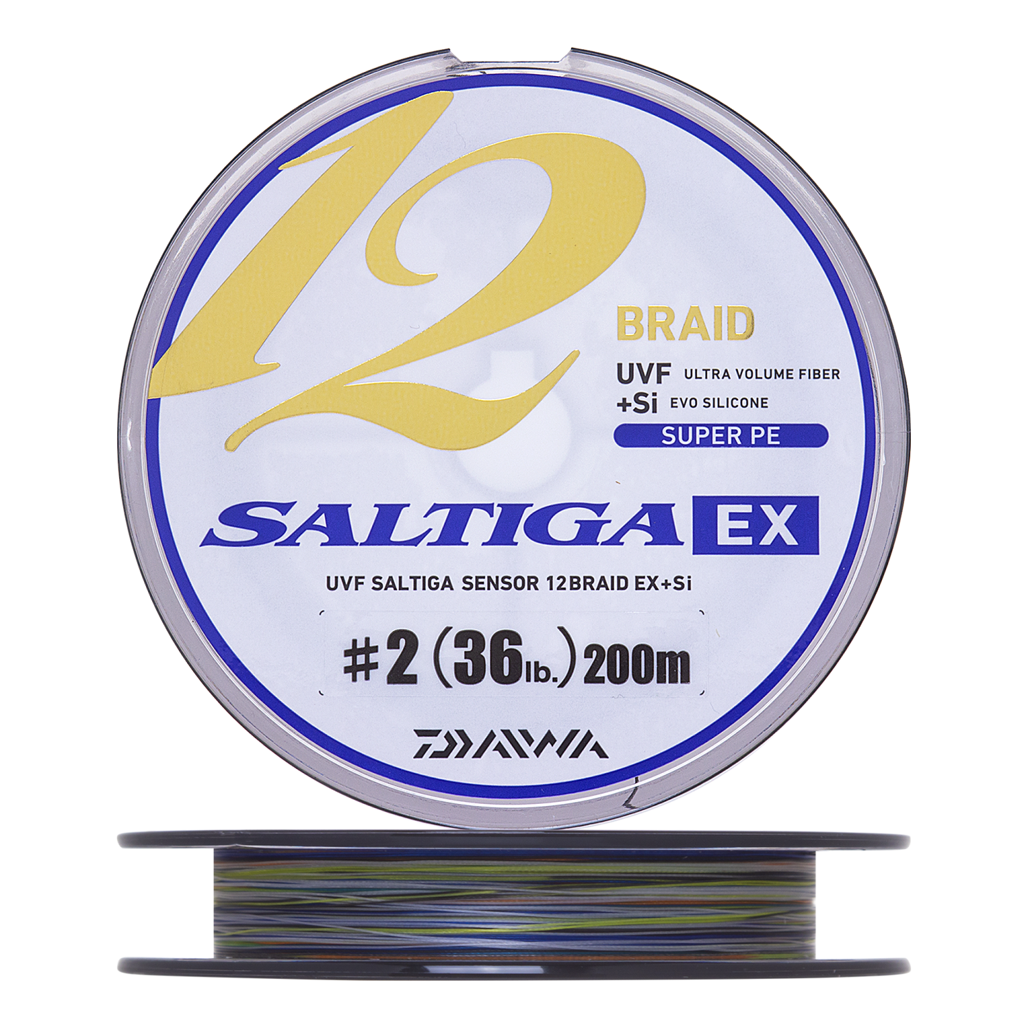 Шнур плетеный Daiwa UVF Saltiga Sensor PE 12Braid EX +Si #2,0 0,235мм 200м (5color)