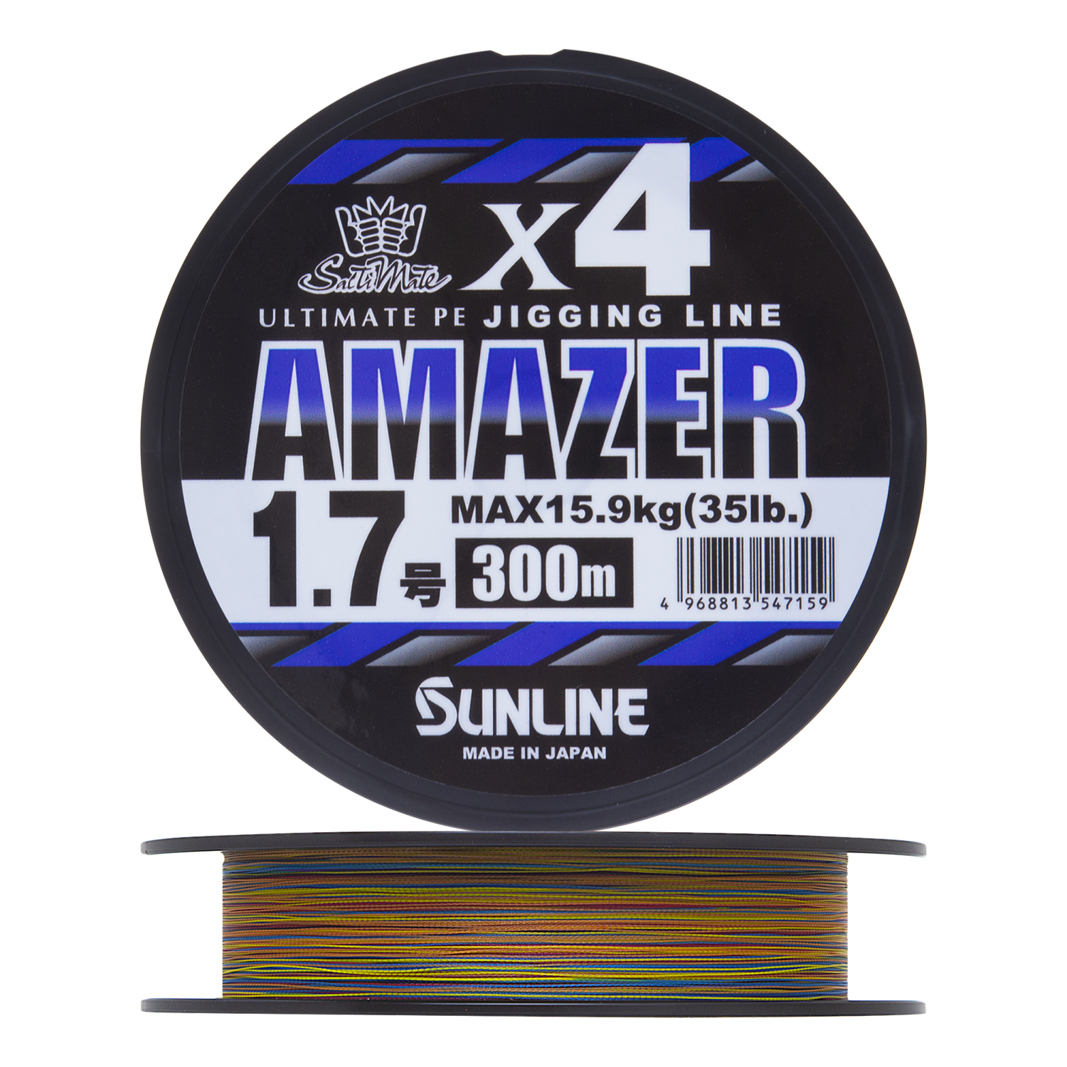 Шнур плетеный Sunline Amazer X4 #1,7 0,218мм 300м (multicolor)