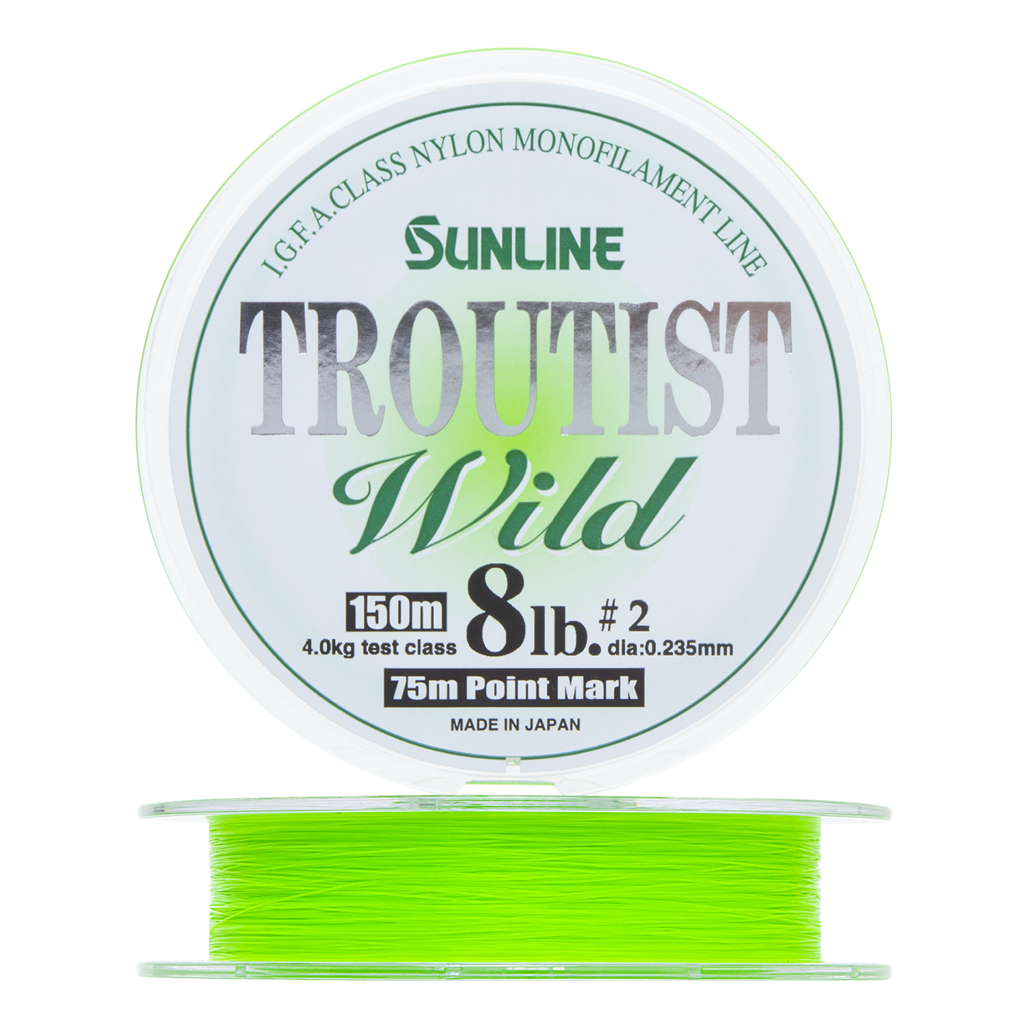 Леска монофильная Sunline Troutist Wild #2,0 0,235мм 150м (super mat green)