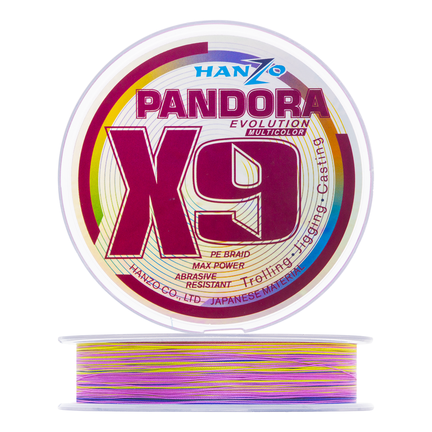 Шнур плетеный Hanzo Pandora Evolution X9 #2,5 0,26мм 200м (multicolor)