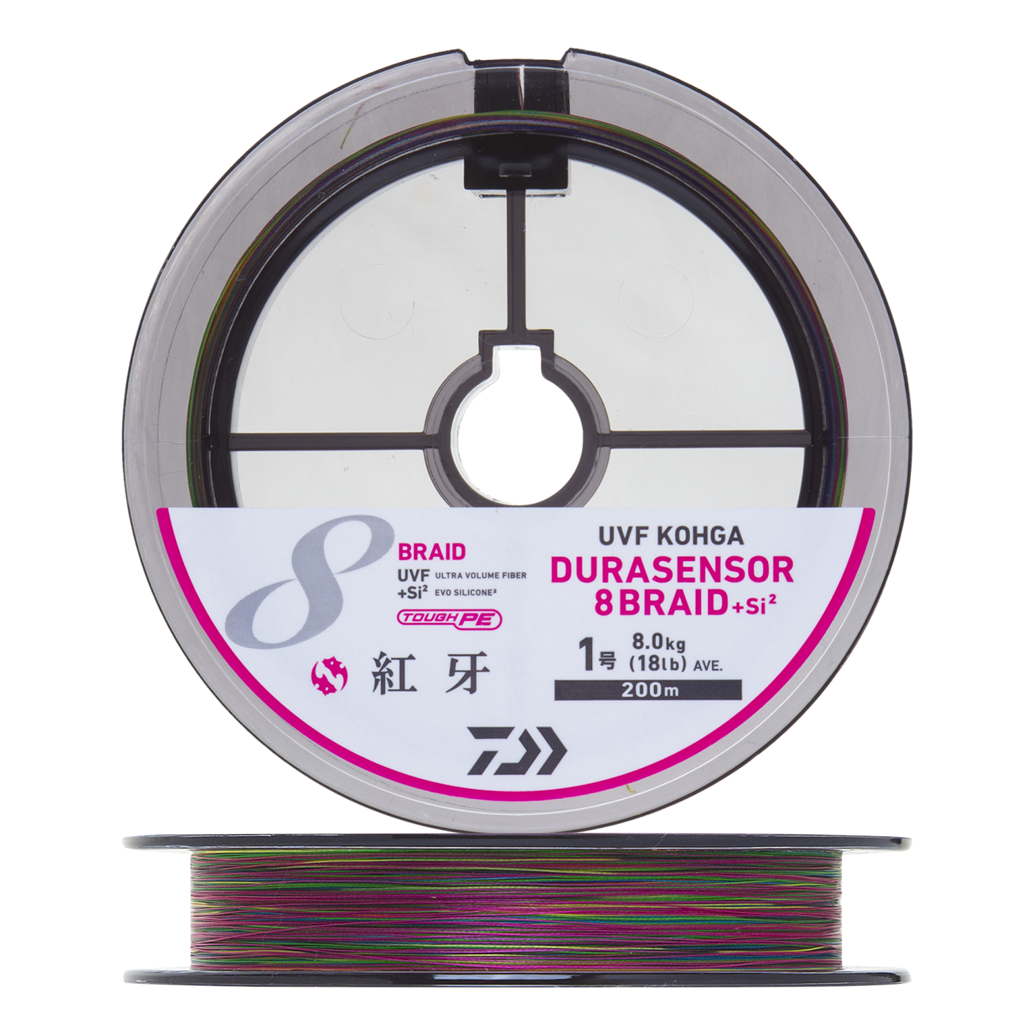 Шнур плетеный Daiwa UVF PE Kohga DuraSensor X8 +Si2 #1,0 0,165мм 200м (multicolor)