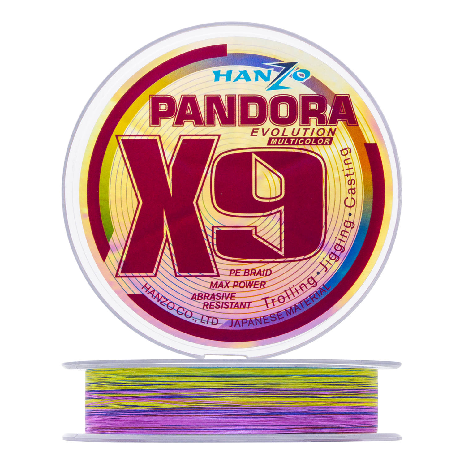 Шнур плетеный Hanzo Pandora Evolution X9 #1,0 0,17мм 200м (multicolor)